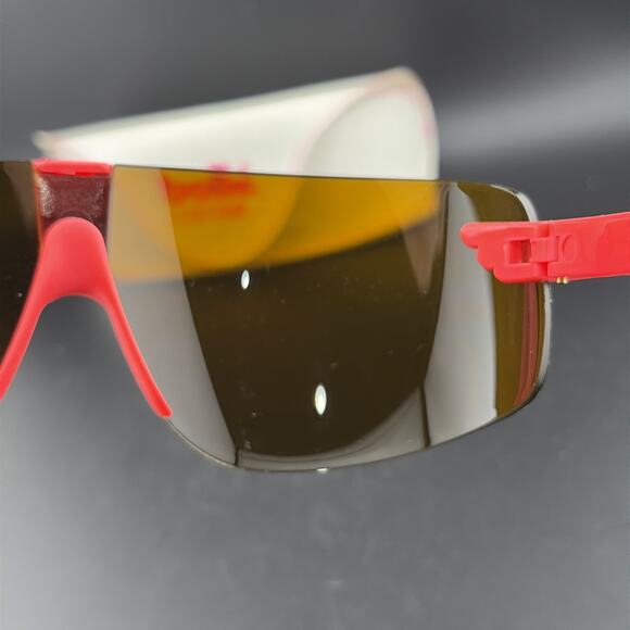 Vintage BOLLE "CONTOUR" sunglasses - France 80's - Black/Pink - Large w Case - Picture 8 of 11